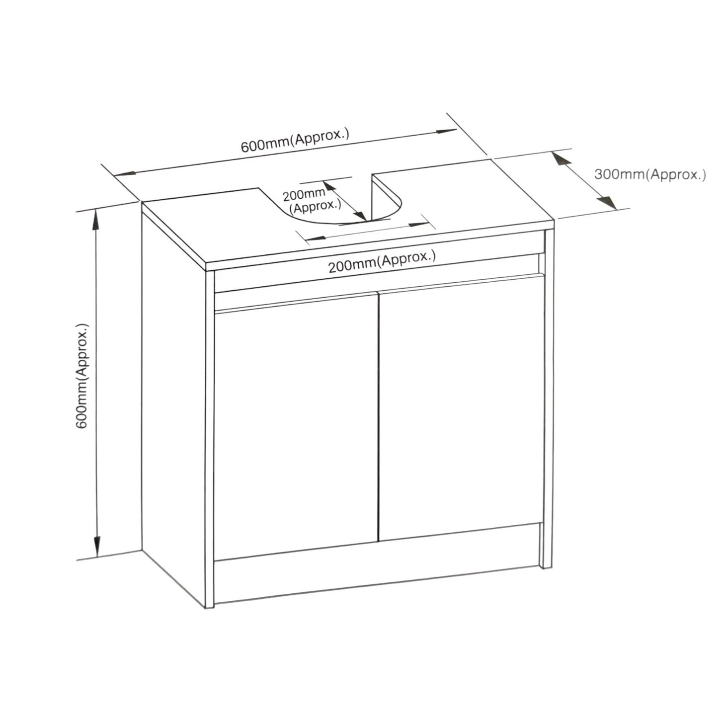 White Bathroom Sink Cabinet