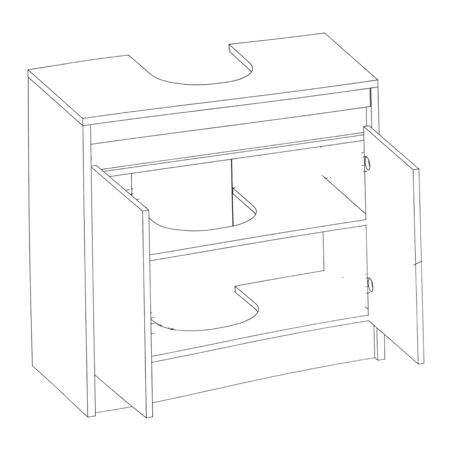 White Bathroom Sink Cabinet