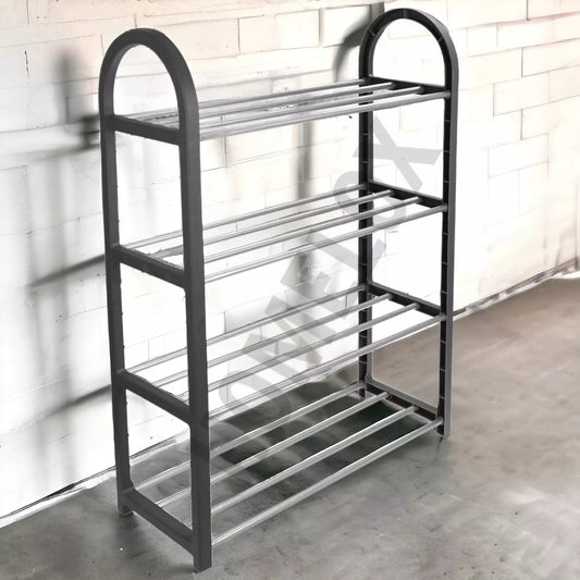 4 Tier Black Shoe Stand