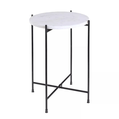 Solid Marble Side Table Round