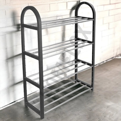 4 Tier Black Shoe Stand