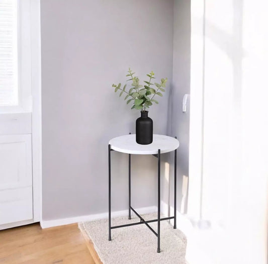 Solid Marble Side Table Round