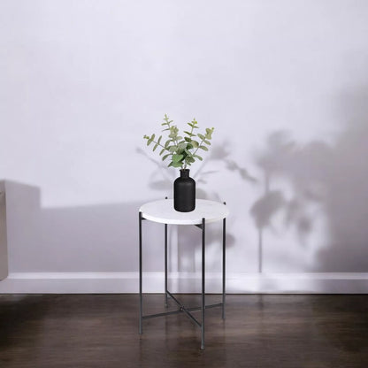 Solid Marble Side Table Round
