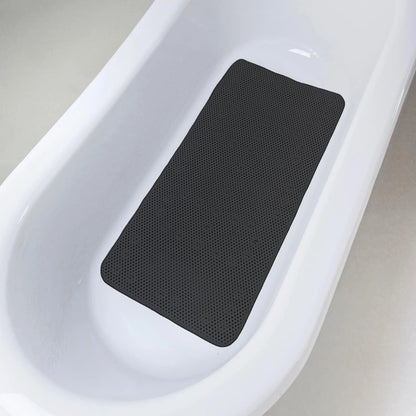 Black Extra Long Non Slip Suction Bath Shower Mat