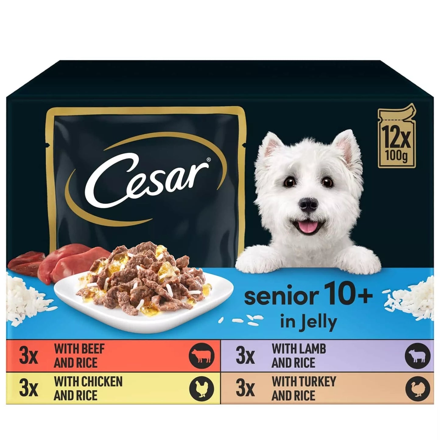 Cesar Senior 10+ Deliciously Fresh Wet Dog Food