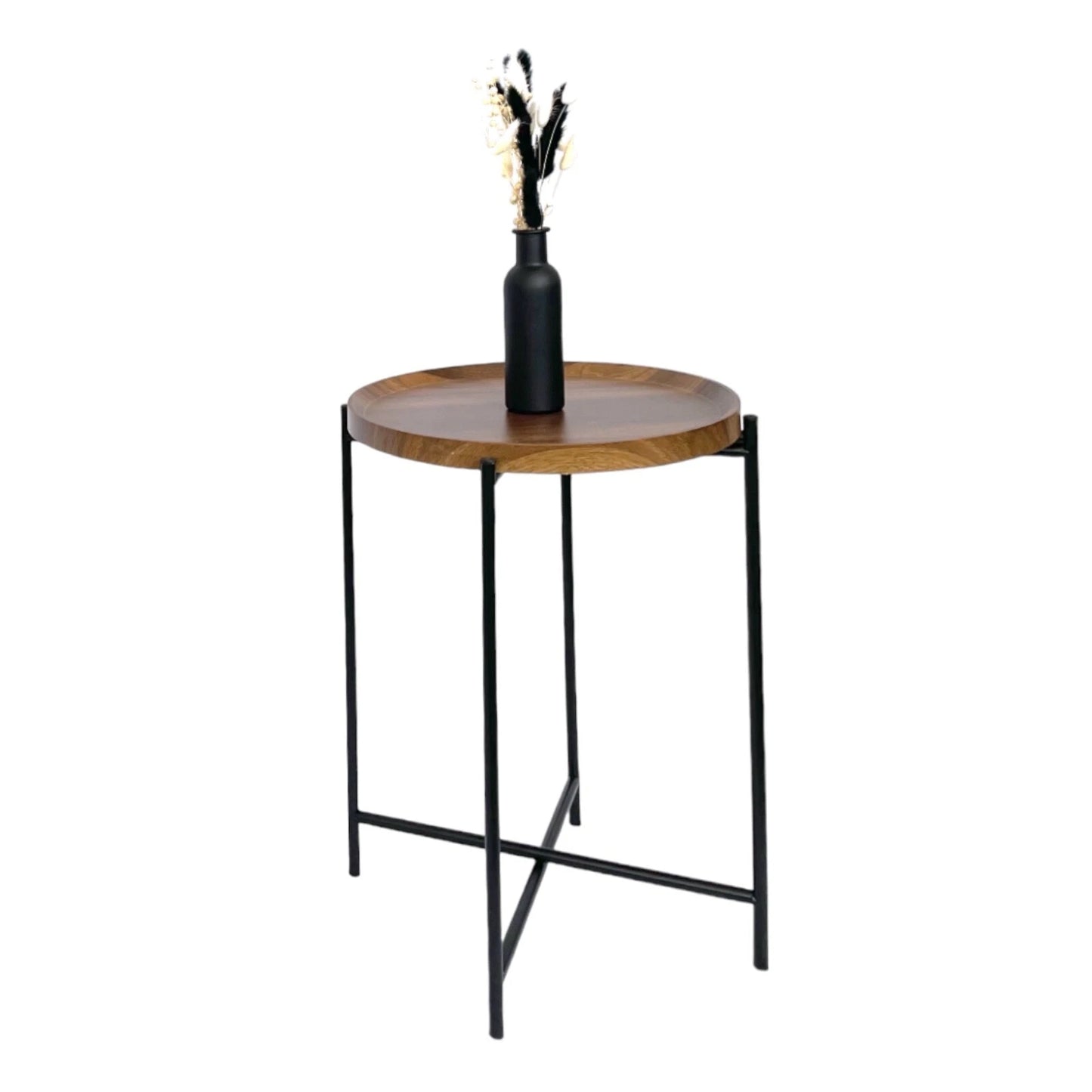 Walnut Finish Side/Coffee Tray Table