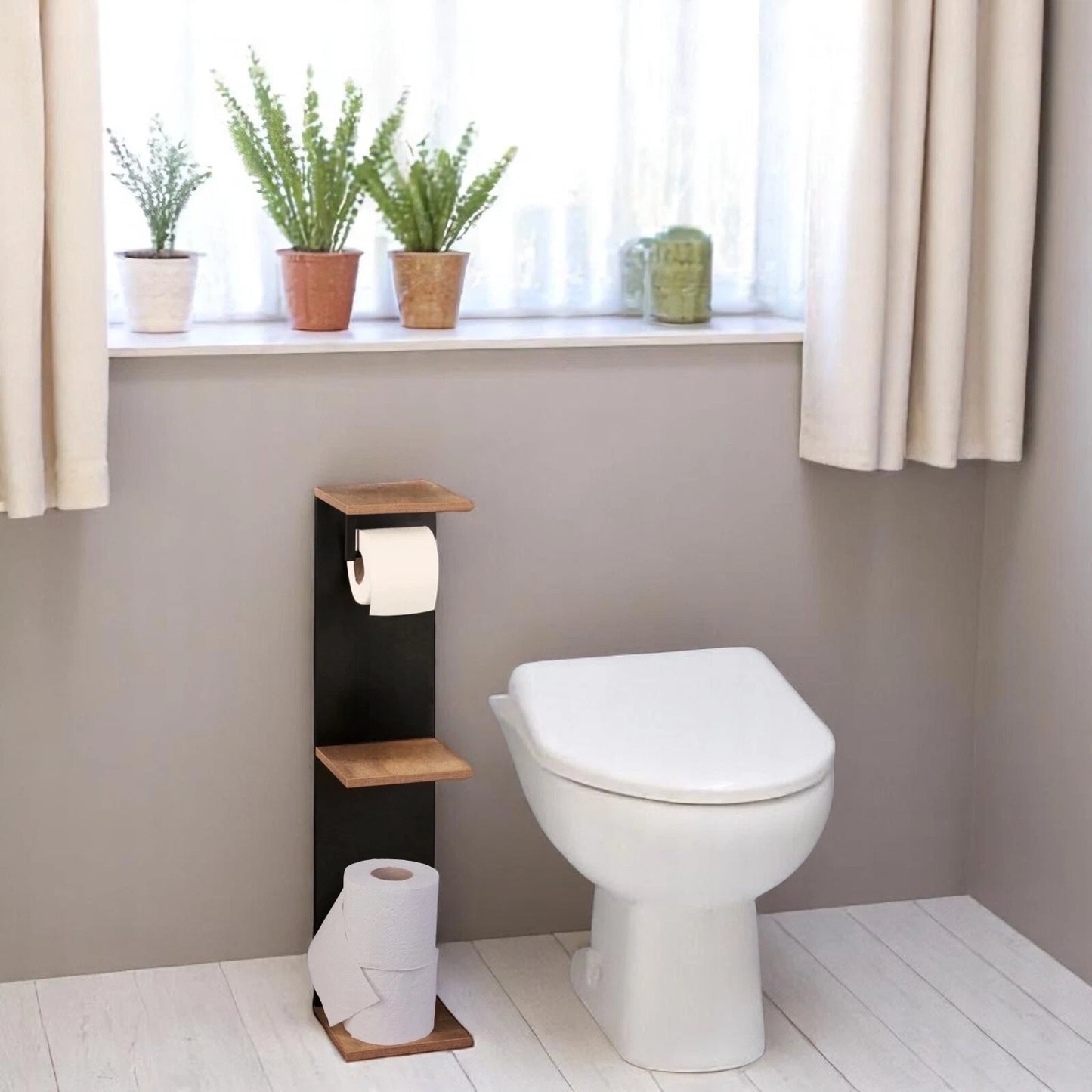 Bathroom Shelf with Toilet Paper Holder
