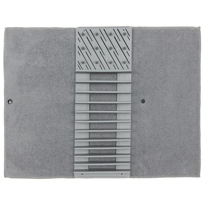 Addis 2-in-1 Dish Drying Mat With Plate Rack [Grey]