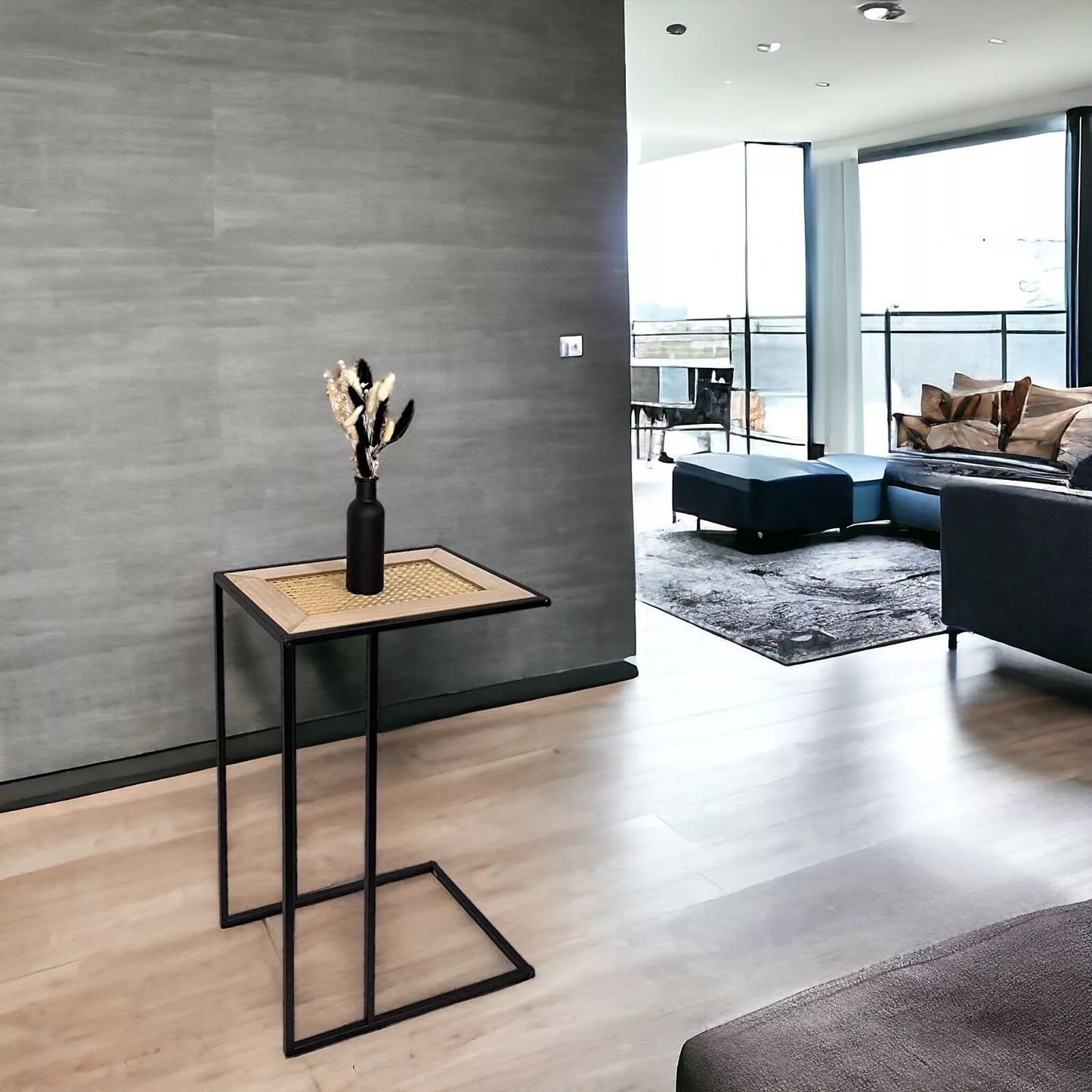Sofa Side Table C Shaped Coffee Table