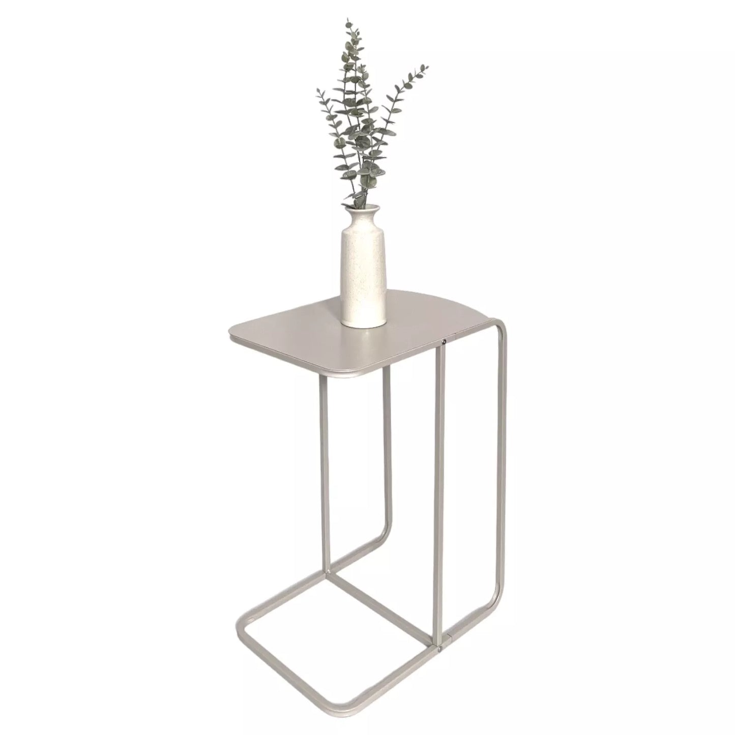 Sofa Side Table Milky-White Coffee