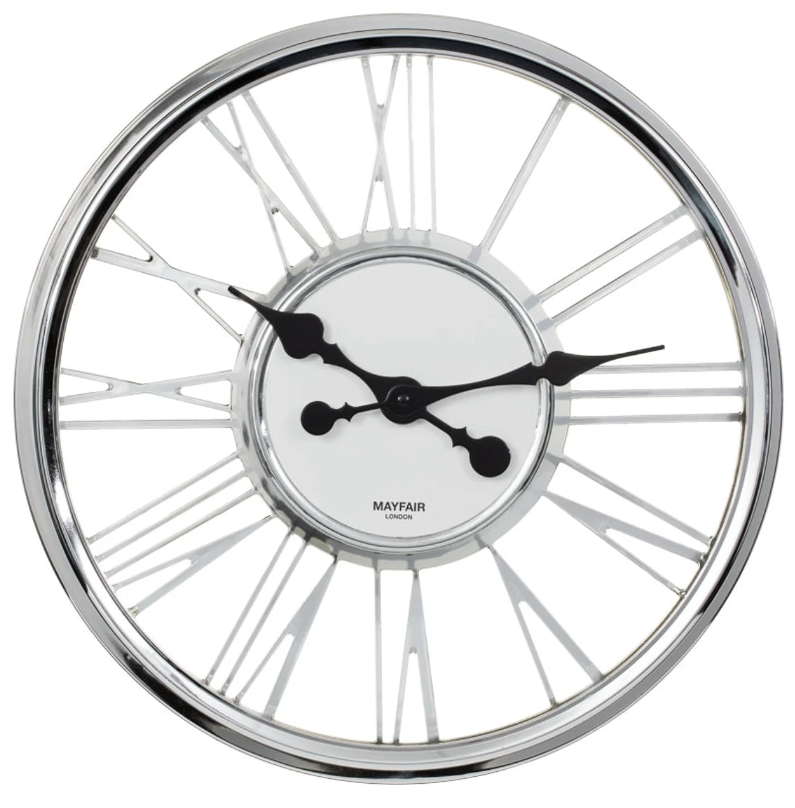 Modern Chrome Wall Clock