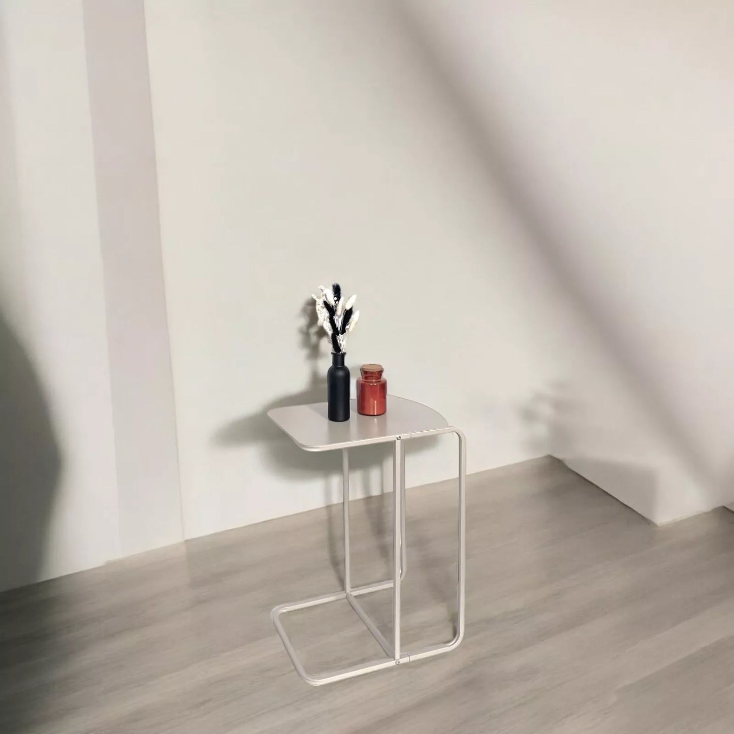 Sofa Side Table Milky-White Coffee