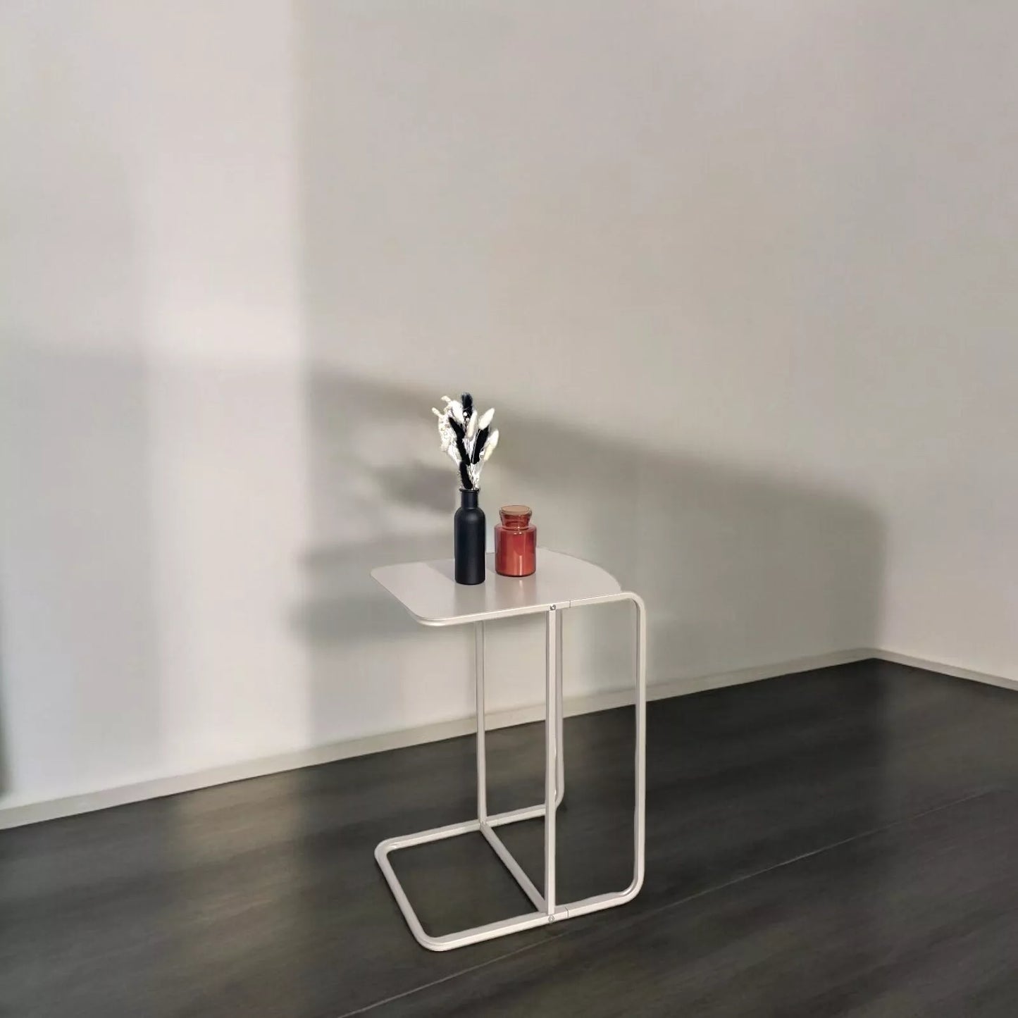 Sofa Side Table Milky-White Coffee