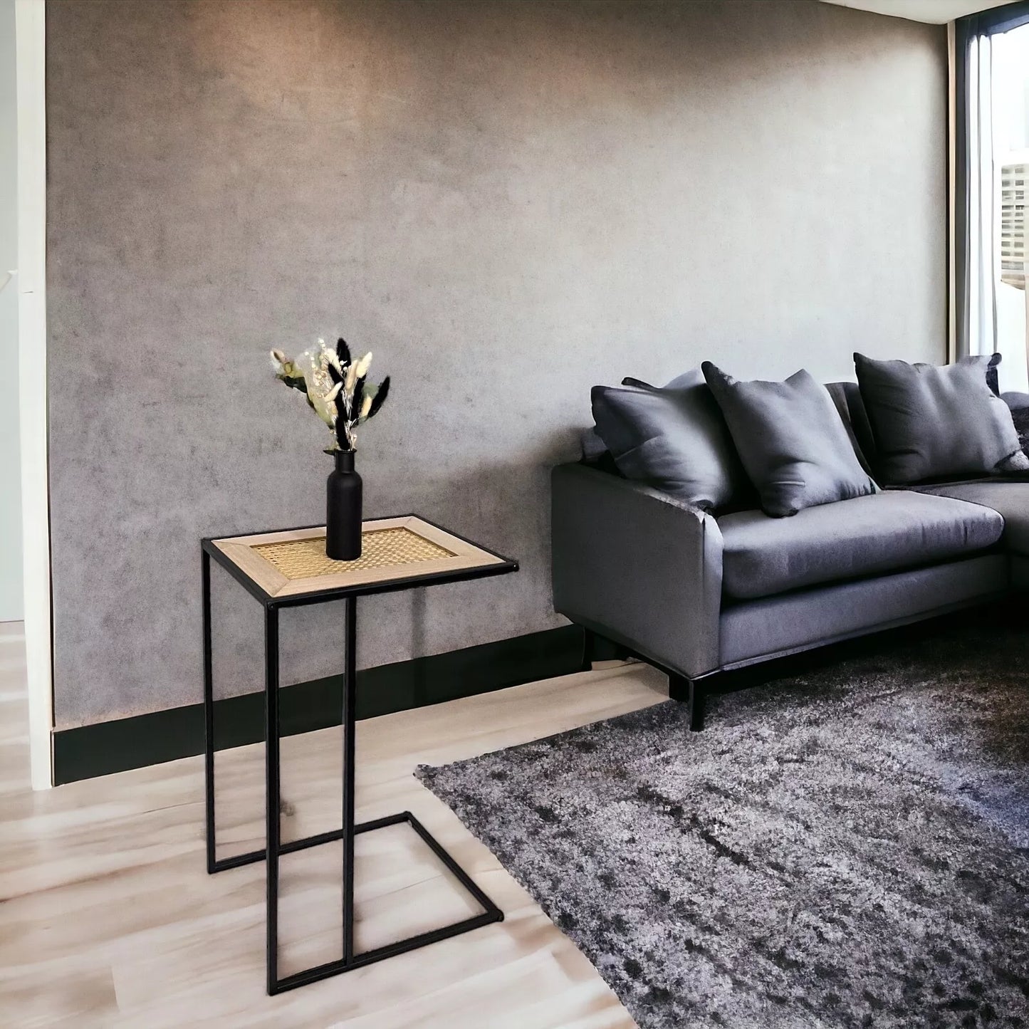 Sofa Side Table C Shaped Coffee Table
