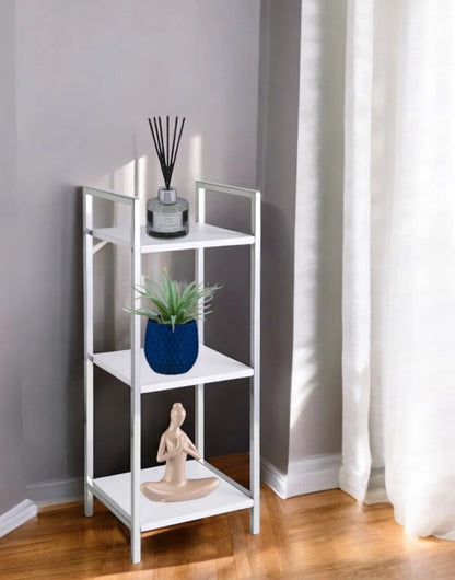 White High Gloss 3 Tier Unit Shelves