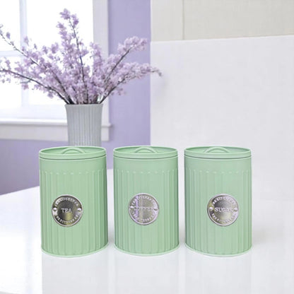 Set of 3 Canister Tea Coffee Sugar