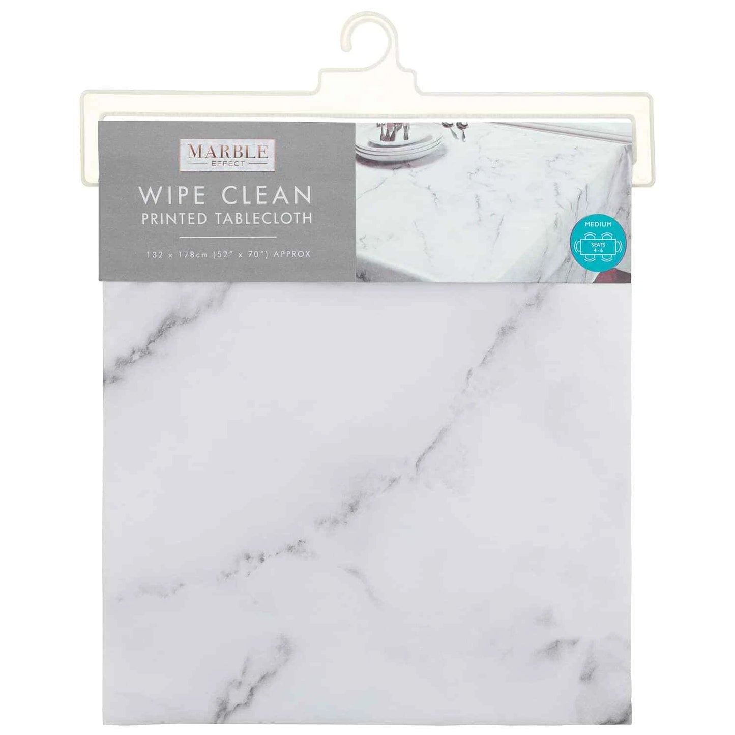Marble Effect  PVC TABLECLOTH 132 x 178CM (Small)
