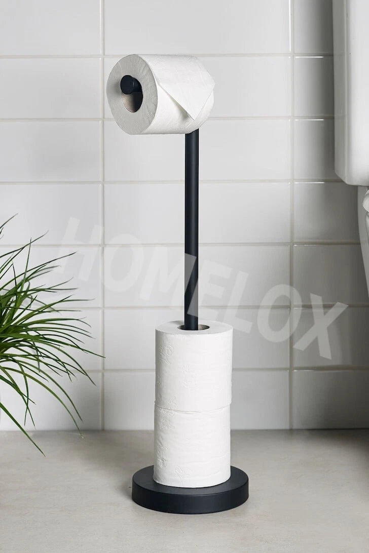Bathroom Toilet Roll Holder Matt Black