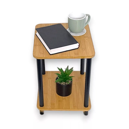 2 Tier Side Table Oak Effect