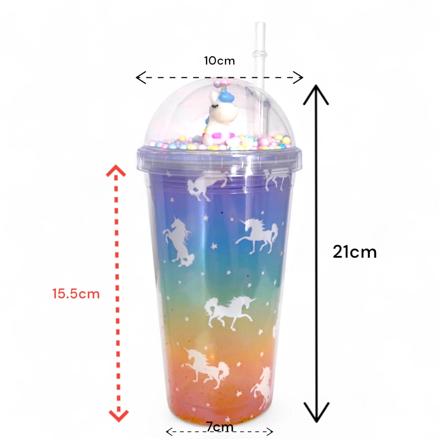 Kids Unicorn Cup with Straw