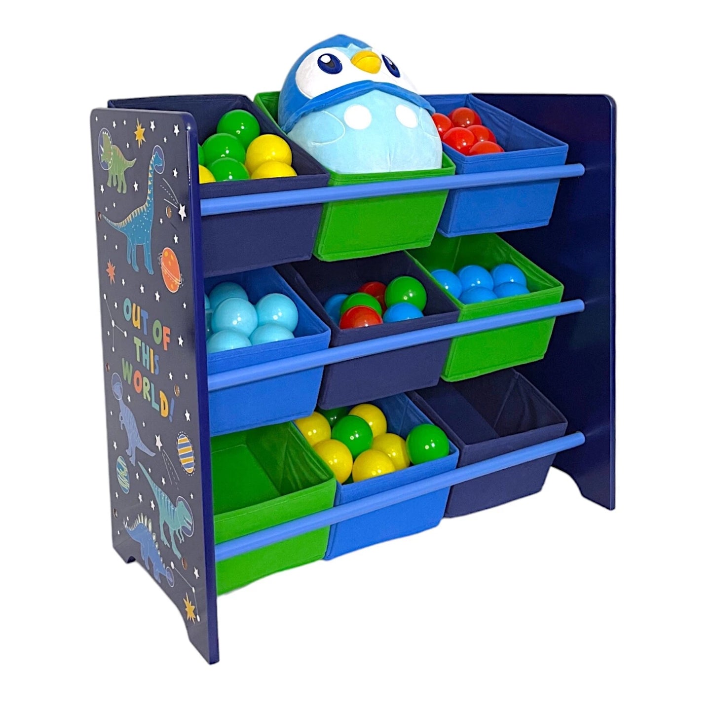 Kids Dinosaur 9 Tub Storage Drawers
