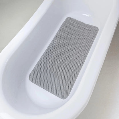 Grey Extra Long Non Slip Suction Bath Shower Mat