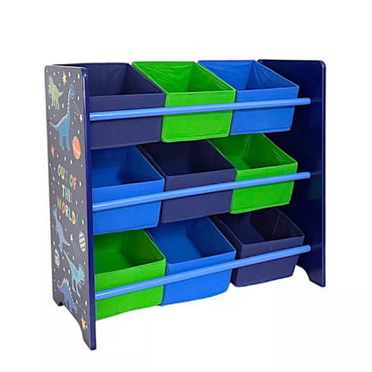 Kids Dinosaur 9 Tub Storage Drawers