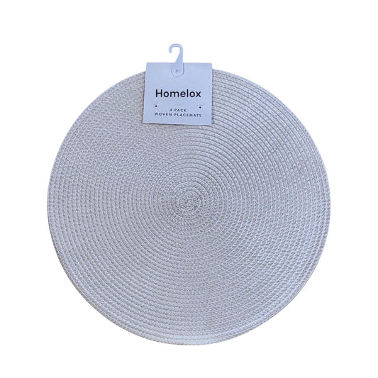 Round Placemats Set Of 4 ( Grey)