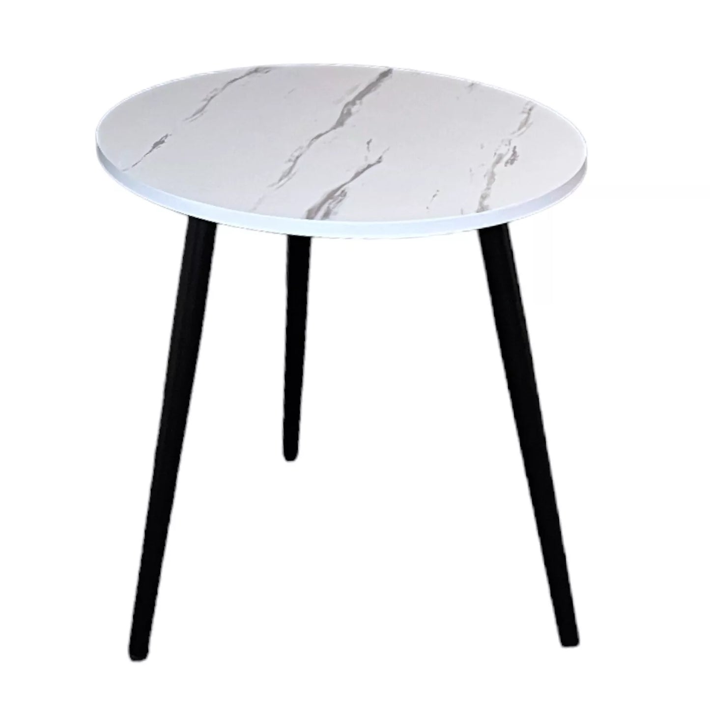 Stylish Marble Effect White Side table