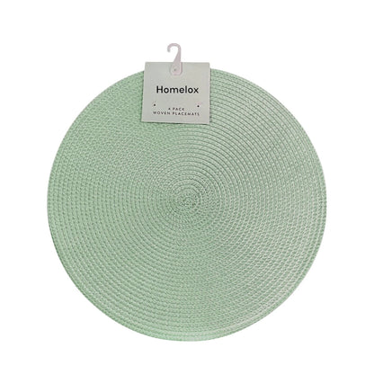 Round Placemats Set Of 4 (Green)
