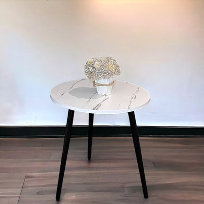 Stylish Marble Effect White Side table