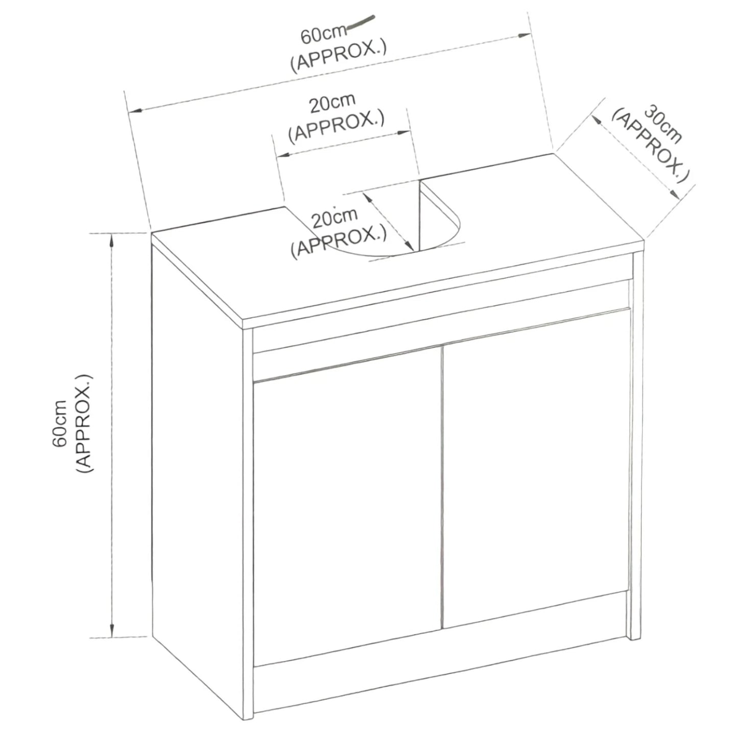 Under Sink Cabinet with Storage Shelve