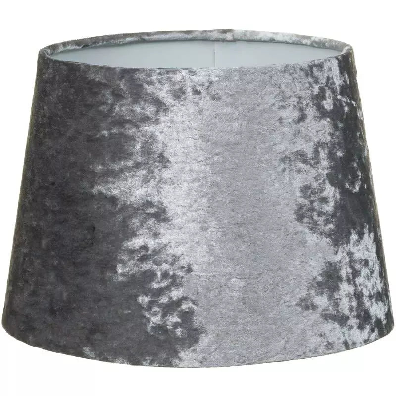 Silver Velvet Crushed Effect Ceiling Shade Lampshade