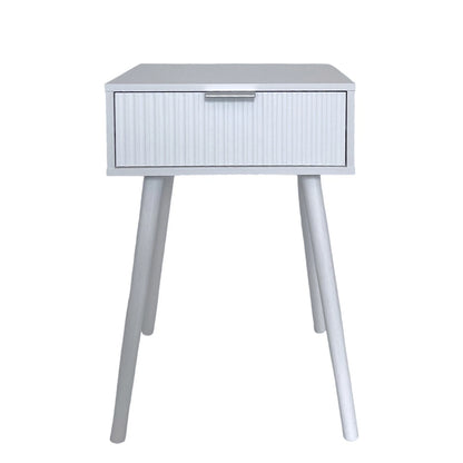 White Bedside Table With 1 Drawer