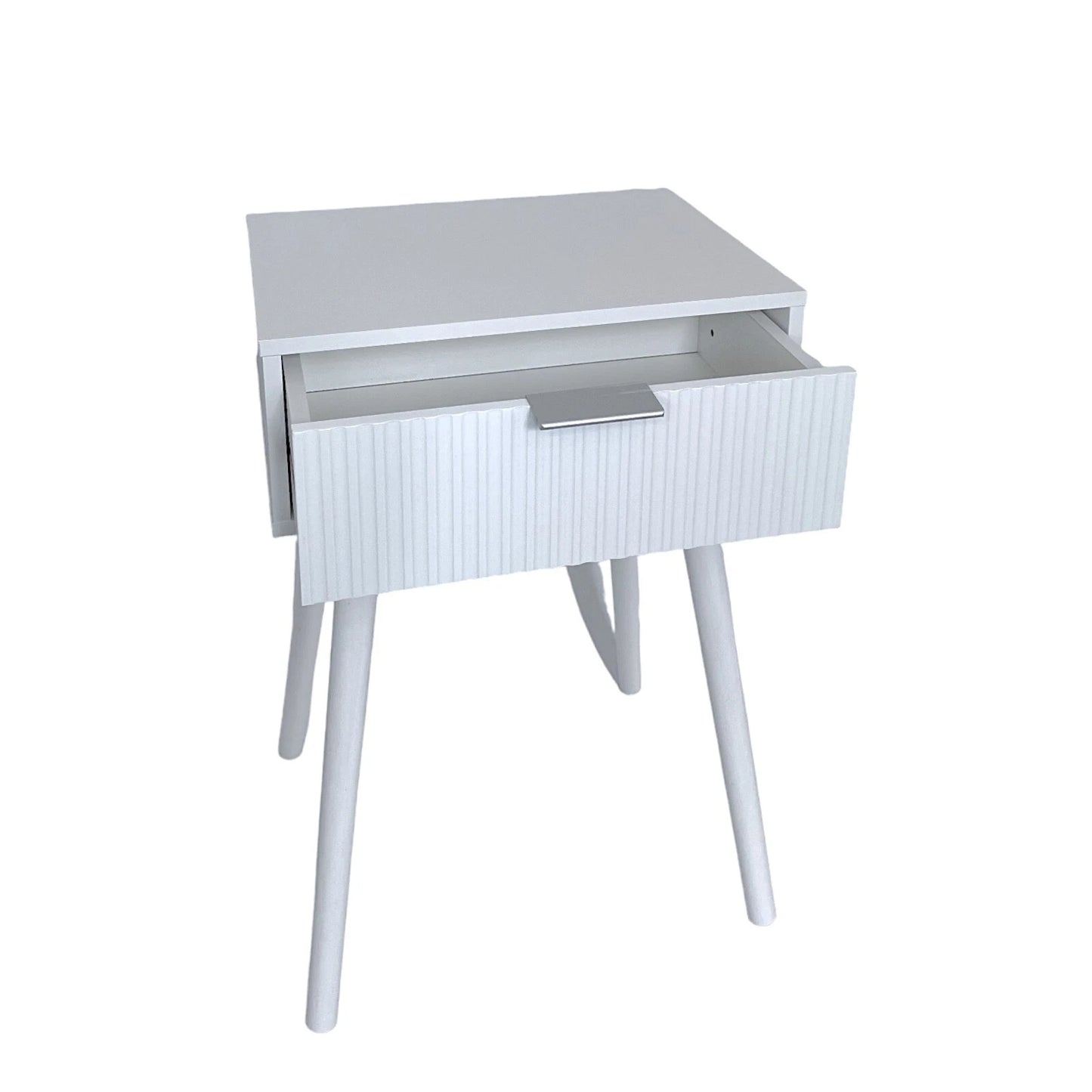 White Bedside Table With 1 Drawer