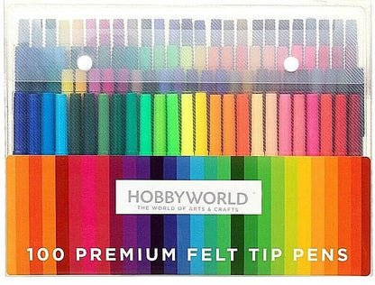 Hobby World 100 Premium Felt Tip Pens