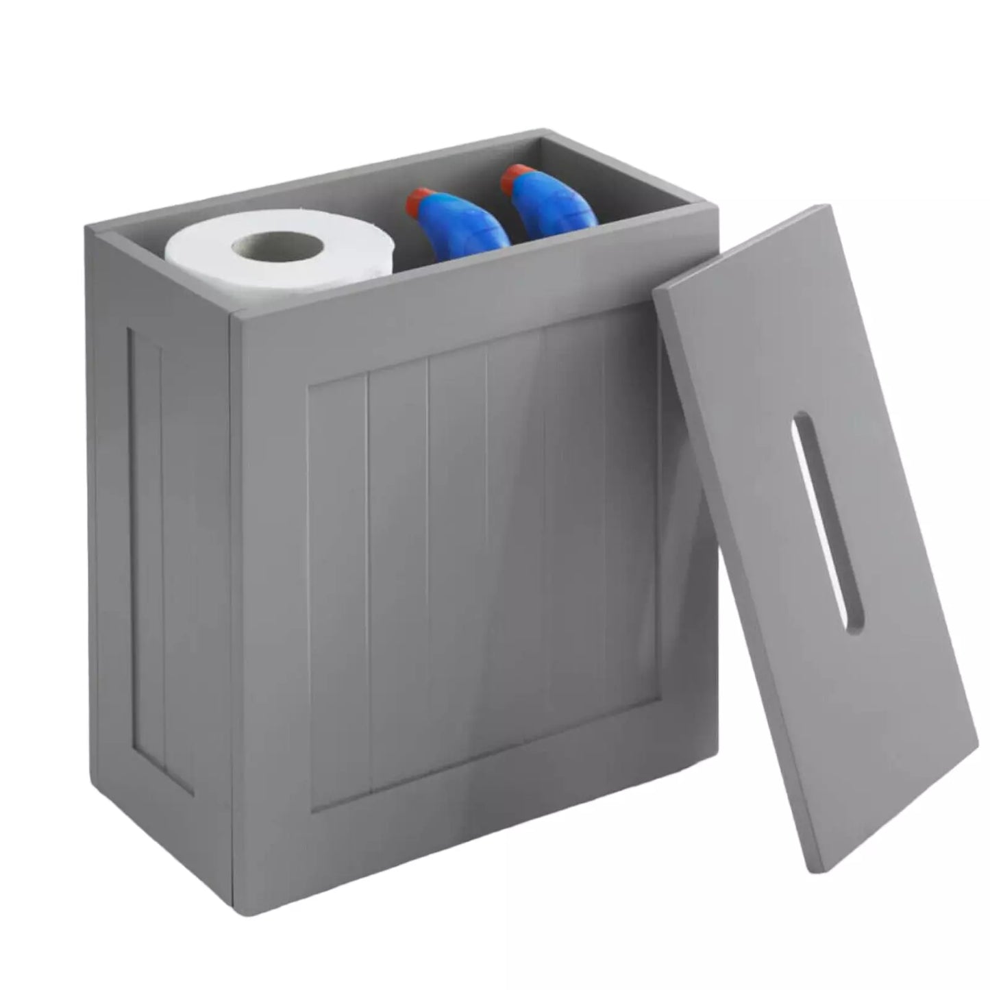 Wooden Grey Toilet  Storage