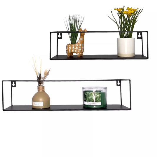 Metal Floating Wall Shelves Set of 2