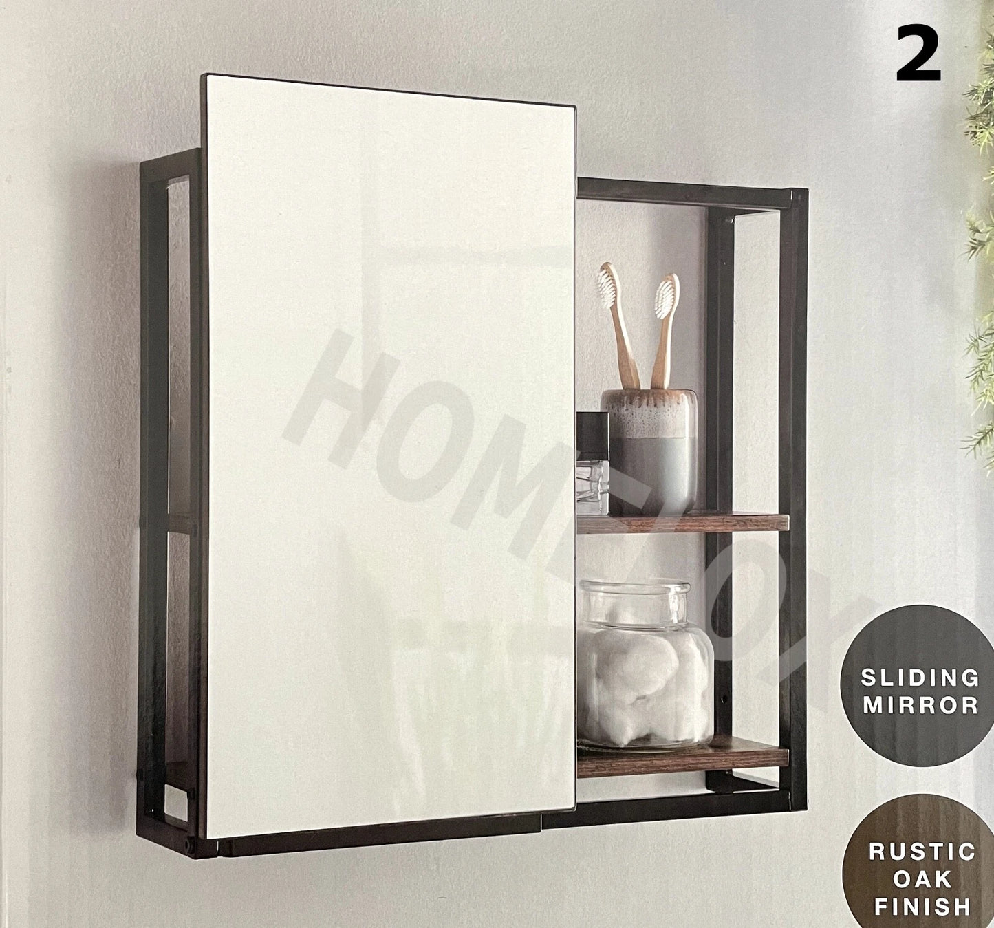 Sliding Door Bathroom Mirror Storage Cabinet