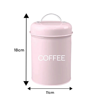 Set of 3 Canister Tea Coffee Sugar (Pink)