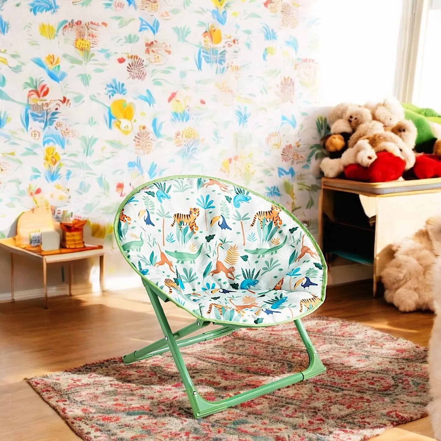 Kids Foldable Safari Moon Chair Seat