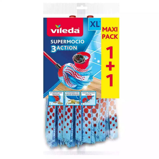 Twin Pack Microfibre Mop Head Replacement Refill ( Mop Head)