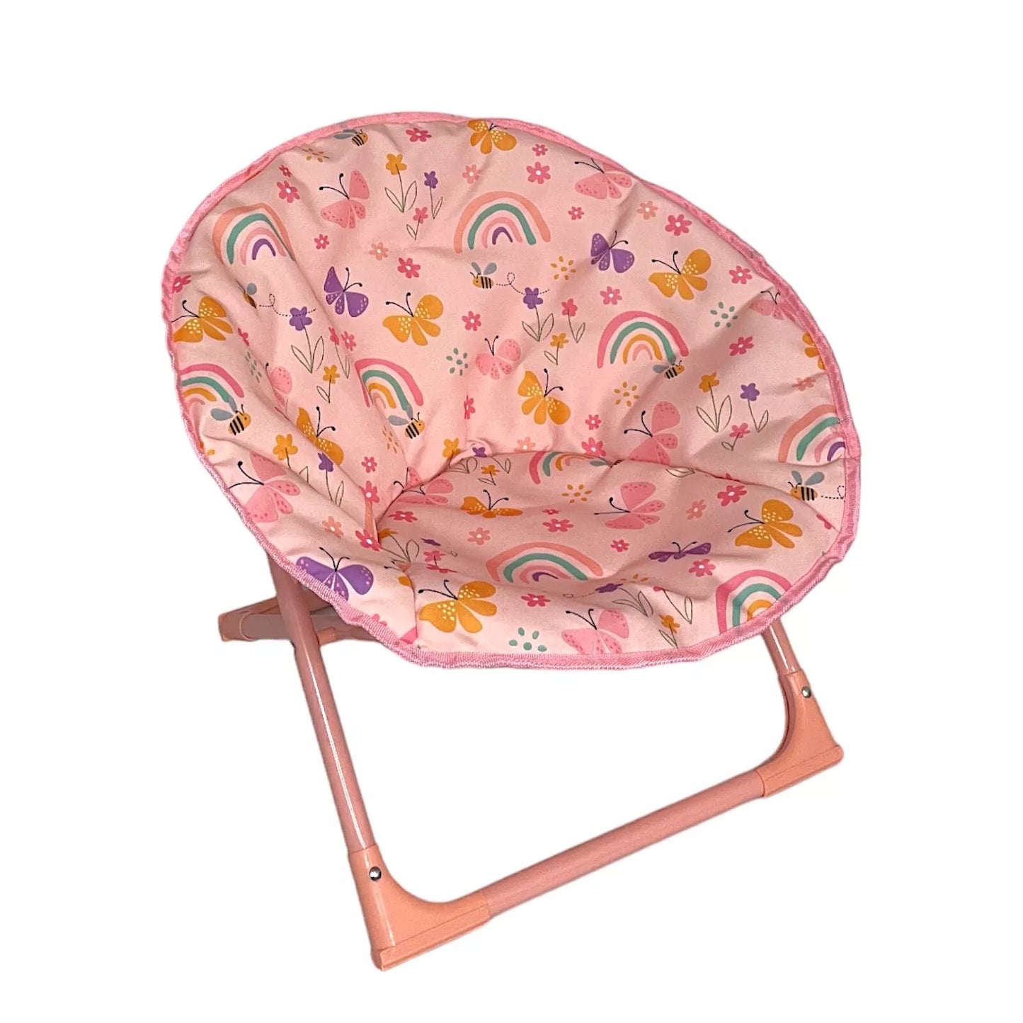 Kids Foldable Rainbow Moon Chair Seat