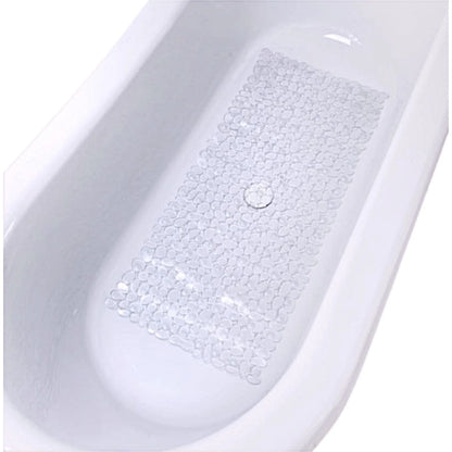 Clear Extra Long Non Slip Suction Bath Shower Mat