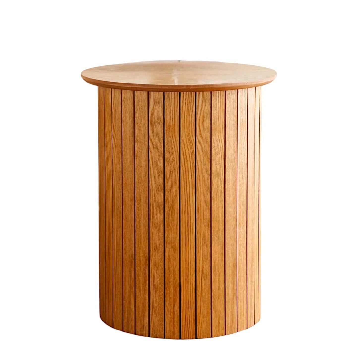 Oak Effect Round Side Table