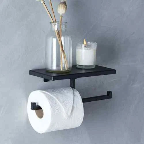 Toilet Roll Holder Black