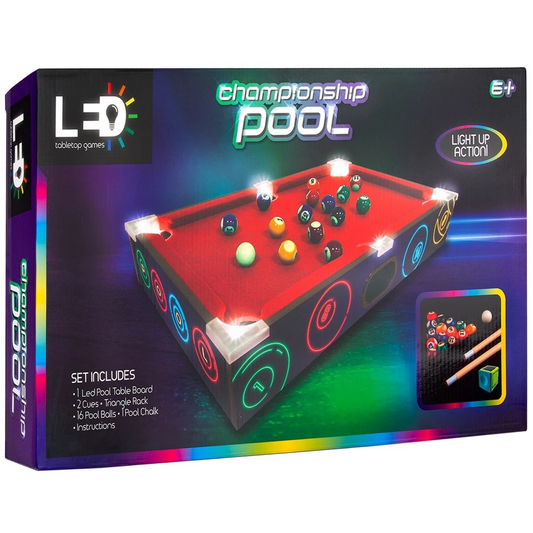 Home Gaming Pool Set Edition With LED - Gift for 6+
